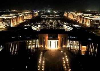 Lights of New Capital’s buildings turned on