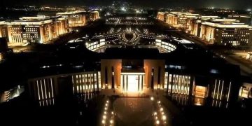 Lights of New Capital’s buildings turned on