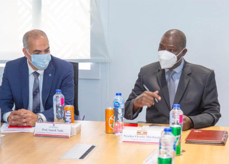 Ugandan envoy visits Egyptian-Japanese University 2 - Egyptian Gazette Ugandan envoy visits Egyptian-Japanese University 1 - Egyptian Gazette