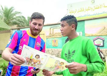 Egyptian Messi lookalike thrills soccer-loving orphans