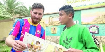 Egyptian Messi lookalike thrills soccer-loving orphans