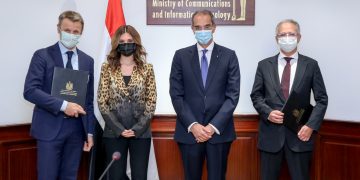 ICT Minister witnesses signing agreement between ITIDA, Webhelp