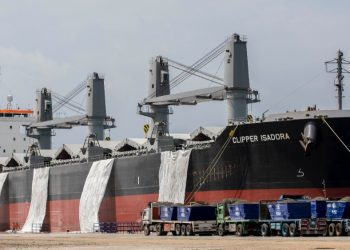 First sea shipment of Sinai cement heads to W. Africa