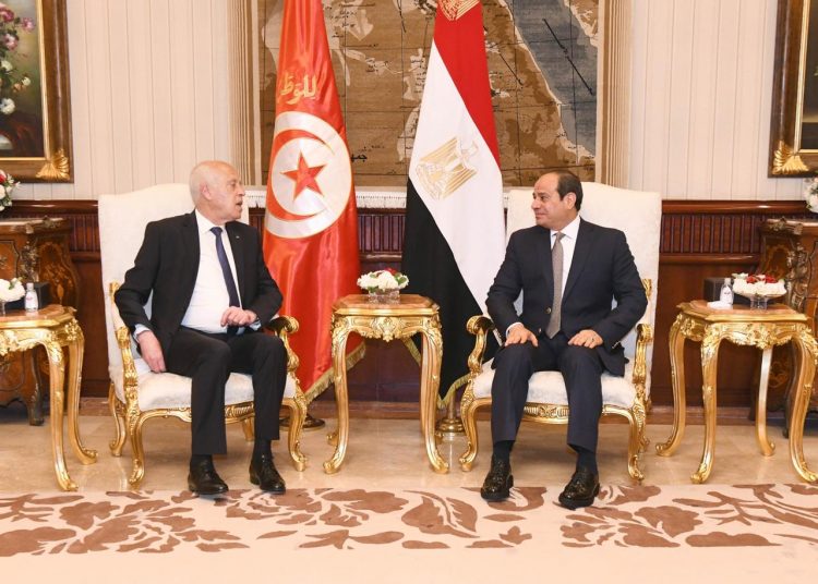 Sisi welcomes Tunisia's Saied in Cairo 1 - Egyptian Gazette