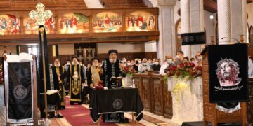 Pope Tawadross II holds Good Friday service in Cairo 1 - Egyptian Gazette Pope Tawadross II holds Good Friday service in Cairo