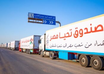 Egypt sends 130 aid-laden trucks to Palestinians in Gaza Strip