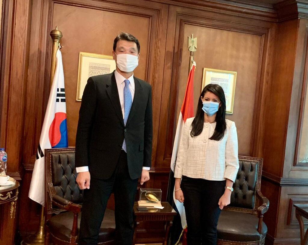 MINISTER of International Co-operation Rania al-Mashat met the Ambassador of the Republic of Korea to Egypt, Hong Jin-wook.
