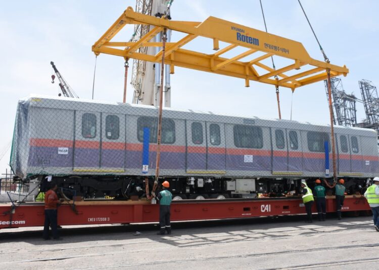 New metro rolling stock arrives 1 - Egyptian Gazette