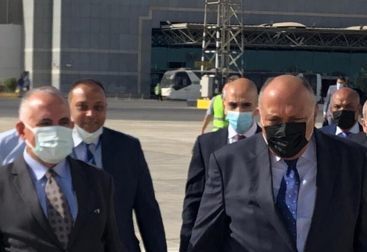Egyptian Foreign Minister Sameh Shoukry and Minister of Water Resources and Irrigation Mohamed Abdel Aati arrived Wednesday in Khartoum