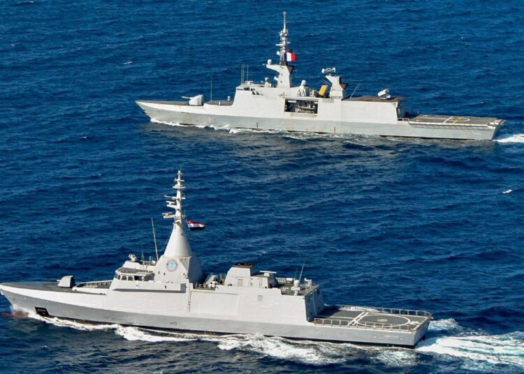 Egyptian, French naval forces carry out passing exercise 1 - Egyptian Gazette