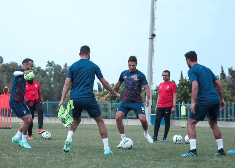 Al-Ahly clashes with Esperance in CAF Champions League semi-final 1 - Egyptian Gazette Al-Ahly players during training session ahead of their match against Esperance of Tunisia on Saturday.