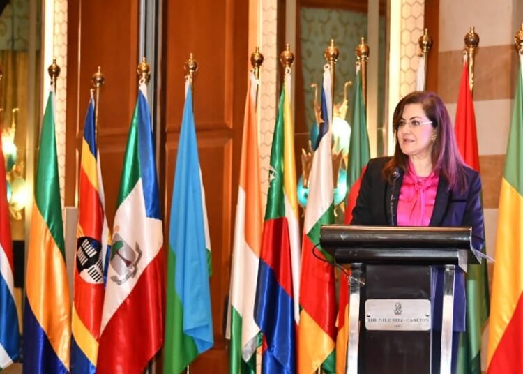 Minister of Planning and Economic Development, Hala el-Said, addressing a session on green economy and decarbonisation, held Sunday on the second day of the Fifth High Level Meeting of the Chief Justices and Presidents of the African Constitutional Courts, Supreme Courts and Constitutional Councils, in Sharm el-Sheikh