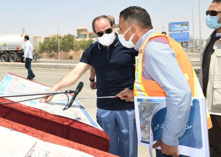Sisi inspects Greater Cairo Ring Road overhaul 2 - Egyptian Gazette Sisi inspects Greater Cairo Ring Road overhaul 1 - Egyptian Gazette