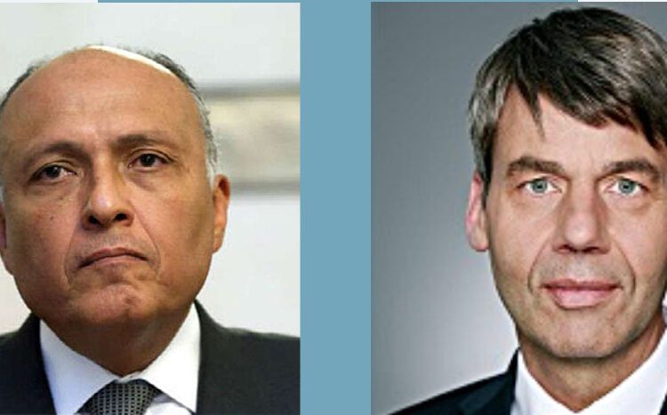 Sameh Shoukry (L) and Dr. Jan Hecker