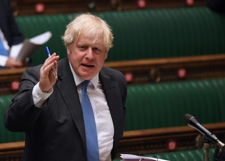 UK PM Johnson reverses plan to skip quarantine after Covid exposure 1 - Egyptian Gazette British Prime Minister Boris Johnson takes questions in Parliament, in London, Britain June 16, 2021. UK Parliament/Jessica Taylor/Handout via REUTERS ATTENTION EDITORS - THIS IMAGE HAS BEEN SUPPLIED BY A THIRD PARTY. MANDATORY CREDIT. IMAGE MUST NOT BE ALTERED