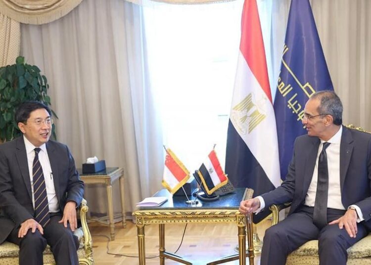 Communications minister probes with Singaporean envoy co-operation in IT domain 1 - Egyptian Gazette