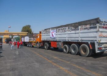Egyptian Red Crescent sends 4th urgent aid to Palestinians