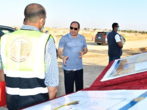 Sisi tours northern coastal road network 3 - Egyptian Gazette
