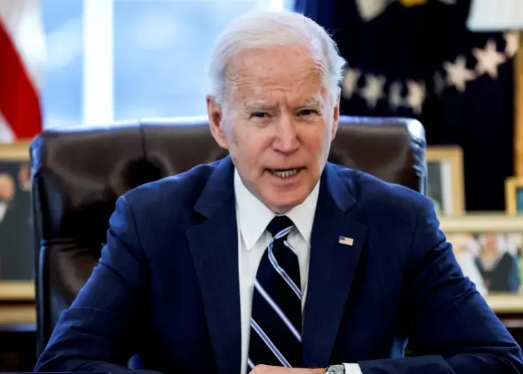 US PRESIDENT Joe Biden speaking inside the Oval Office at the White House, last Tuesday.