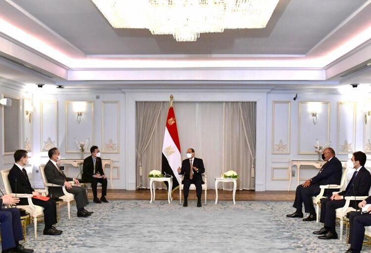 President Sisi during meeting with visiting Chinese FM: Cairo keen on promoting strategic partnership with Beijing 1 - Egyptian Gazette President Abdel Fattah El Sisi during his meeting with Chinese Foreign Minister Wang Yi on Sunday.