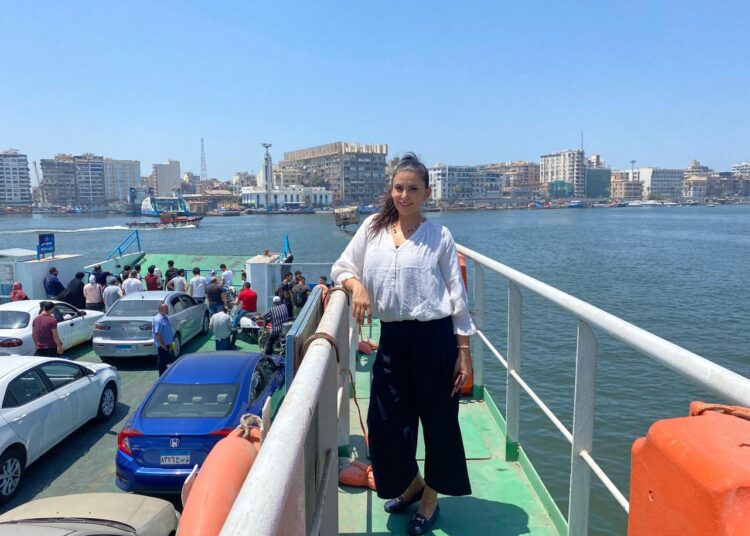 Dana Hamdan on her way to Port Said
