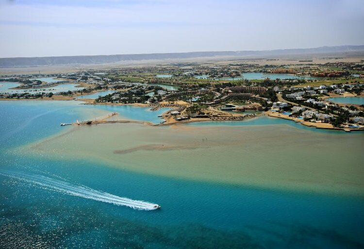 El-Gouna aerial view Red Sea coast