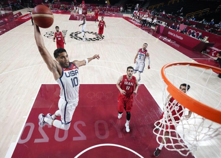 US bounces back from Olympic-opening loss, routs Iran 120-66 2 - Egyptian Gazette US bounces back from Olympic-opening loss, routs Iran 120-66 1 - Egyptian Gazette