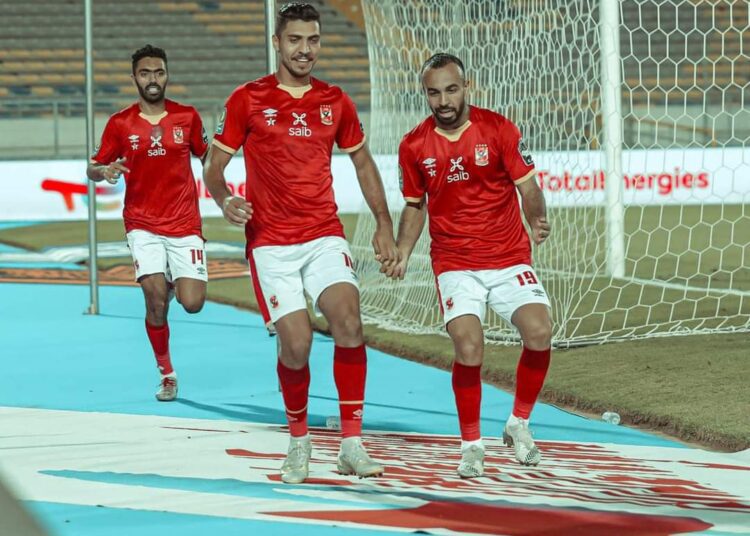 Al-Ahly wins CAF Champions League 1 - Egyptian Gazette Mohamed Sherif scoring Al-Ahly first goal against Kaizer Chiefs.