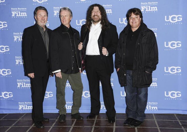 ‘Kansas’ rock violinist, singer Robby Steinhardt, dies at 71 1 - Egyptian Gazette Manager Budd Carr, from left, drummer Phil Ehart and vocalist and violinist Robert E. “Robby” Steinhardt, of Kansas, with director Charley Randazzo arrive at the 30th Santa Barbara International Film Festival Montecito Award ceremony on Jan. 30, 2015, in Santa Barbara, Calif. Steinhardt, a native of Lawrence, Kan., who was an original member of the band, died Saturday, July 17, 2021, due to complications from pancreatitis. He was 71.