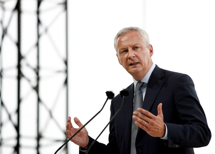 French Finance Minister Bruno Le Maire delivers a speech at the MEDEF union summer forum renamed La Rencontre des Entrepreneurs de France, LaREF, at the Paris Longchamp Racecourse in Paris, France, August 28, 2019. REUTERS/Benoit Tessier