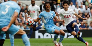 Son shines as Tottenham stuns Man City