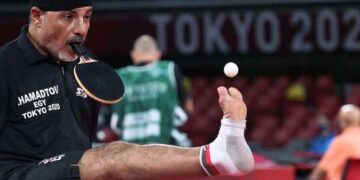 Egyptian who plays table tennis with mouth astonishes world