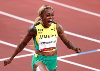 Olympics-Athletics: Jamaica sweeps women’s 100m