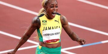 Olympics-Athletics: Jamaica sweeps women’s 100m