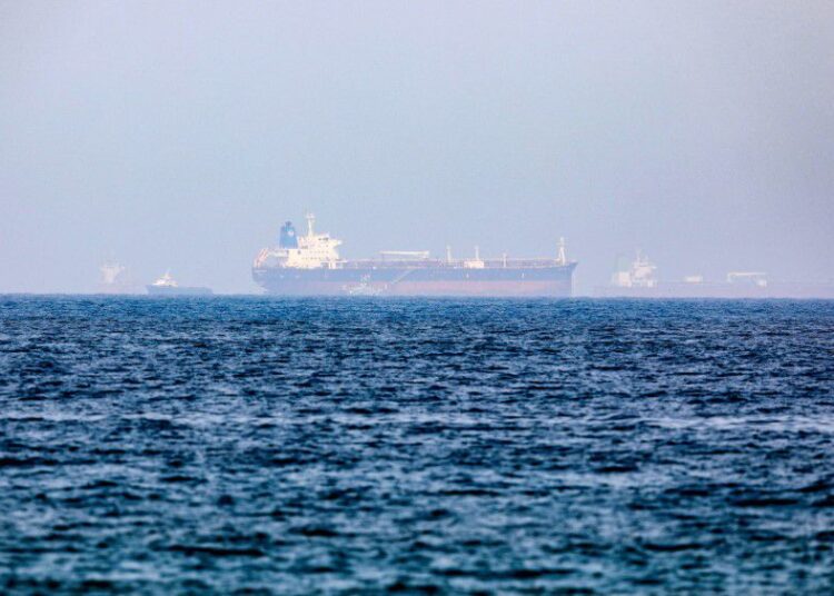 Mercer Street, an Israeli-managed oil tanker that was attacked is seen off Fujairah Port in United Arab Emirates, August 3, 2021.