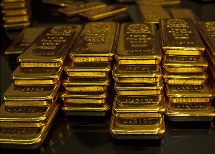 Gold eases, hovers above $1,800 on virus fears 1 - Egyptian Gazette A car passes a hiring banner in Sacramento, Calif., on July 16, 2021. Hiring in California slowed down in June 2021 as employers in the nation's most