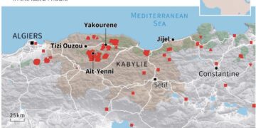 (Update) Wildfires rage across Algeria 1 - Egyptian Gazette (Update) Wildfires rage across Algeria