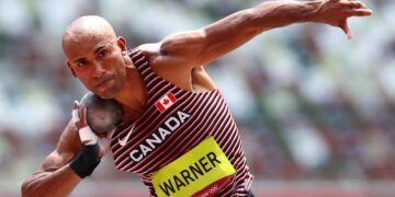 Olympics-Athletics: Canada’s Warner breaks Games record
