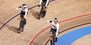 Olympics-Cycling: Germany grabs women’s team pursuit