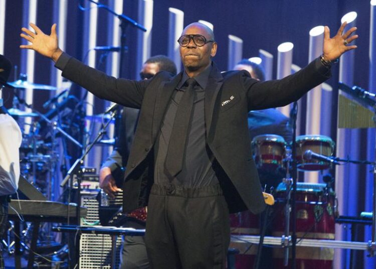 Dave Chappelle, Jon Stewart to perform at 9/11 benefit show 1 - Egyptian Gazette A file photo showing Dave Chappelle is honored with the Mark Twain Prize for American Humor at the Kennedy Center for the Performing Arts in Washington.