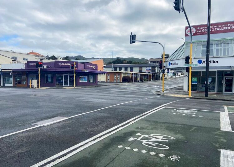 An empty street is seen as a lockdown to curb the spread of cases of the coronavirus disease (Covid-19) remains in place in Wellington, New Zealand, August 20, 2021.
