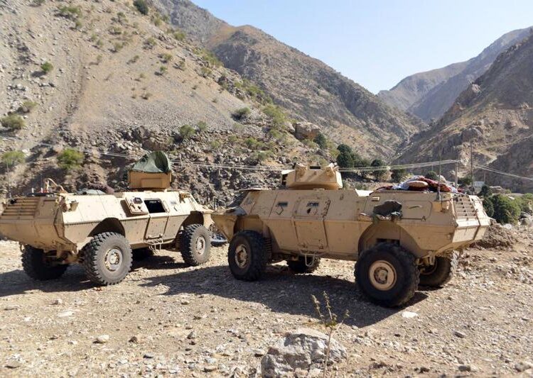 In this Aug. 25, 2021, file photo, armored vehicles are seen in Panjshir Valley, north of Kabul, Afghanistan. The Taliban said on Monday, Sept. 6, 2021, they have taken control of Panjshir province north of Kabul, the Afghan capital. The province was the last holdout of anti-Taliban forces in the country and the only province the Taliban had not seized during their sweep last month.