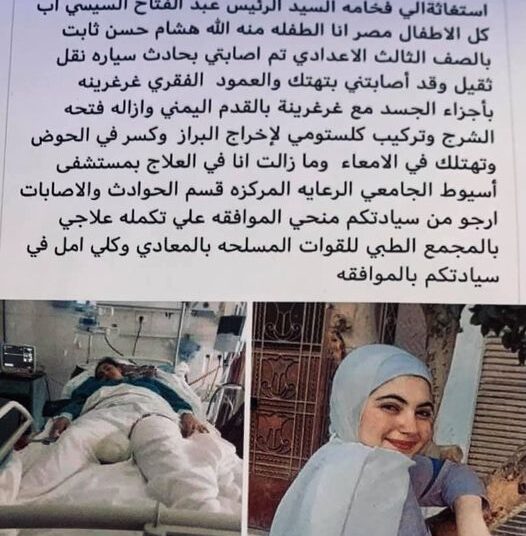 Sisi orders offering healthcare to student hit by truck 1 - Egyptian Gazette