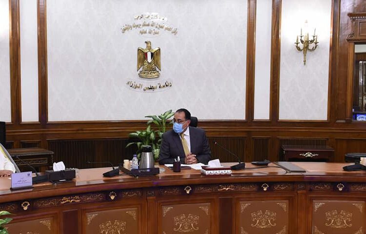 Bid for stronger ties with Kuwait Fund 1 - Egyptian Gazette Prime Minister Moustafa Madbouli during his meeting yesterday with Director General of KFAED Marwan el-Ghanem. Minister Rania el-Mashat attended.