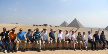 Foreign sports delegation visits Giza Pyramids