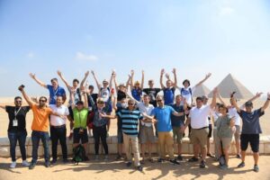 Foreign sports delegation visits Giza Pyramids 2 - Egyptian Gazette