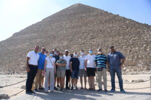 Foreign sports delegation visits Giza Pyramids 4 - Egyptian Gazette