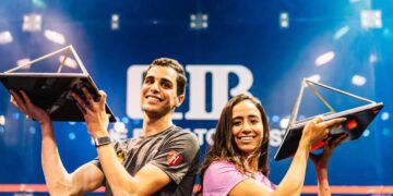 Nouran and Ali crowned CIB Egyptian Open champions at Great Pyramid of Giza