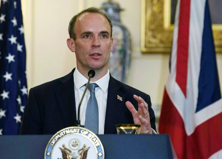 British Foreign Secretary Dominic Raab