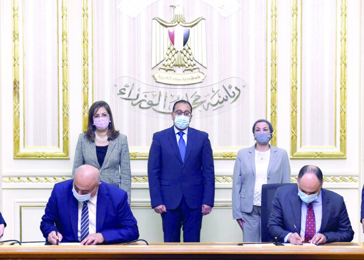 Protocol to develop IT infrastructure at Ministry of Environment 1 - Egyptian Gazette Prime Minister Moustafa Madbouli attending the signing ceremony of IT protocol between the ministries of planning and environment.